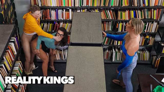 Mandy Waters gets dicked down in the library while her friend watches