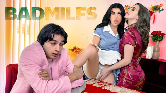 Gal Ritchie Porn - Milf and maid team up for a sloppy threeway nail
