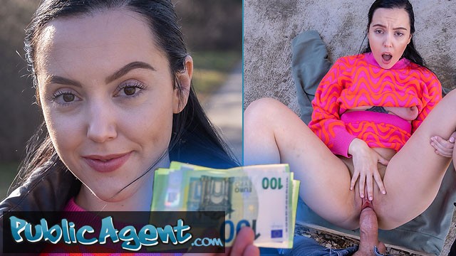 Zoe Doll flashes for cash then gets railed under a bridge