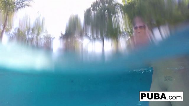 Pool Water Gets Olivia Austin Wet And Topless