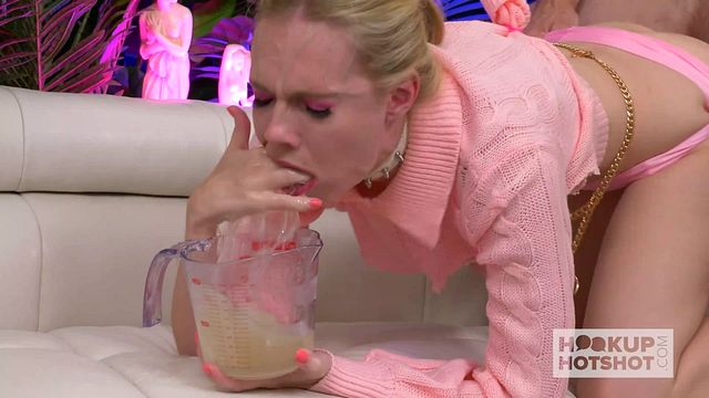 Rebel Rhyder throatfucked and asshole-drilled while chugging piss