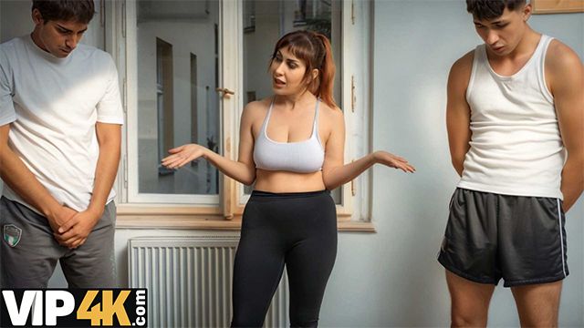 Melody Mynx gets fucked on mat by two guys
