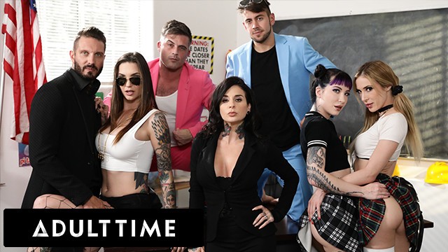 Rocky Emerson and the class sluts drain the faculty in a DP orgy