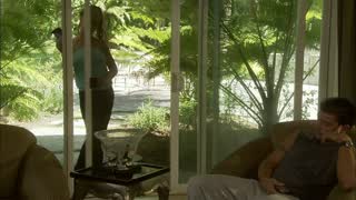 Rita Faltoyano interrupts the call to throat and get railed spread-eagle