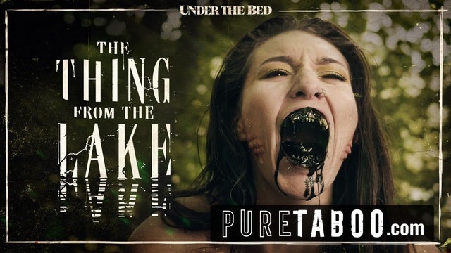 A strange babe from the lake gets her muff eaten in the outdoors