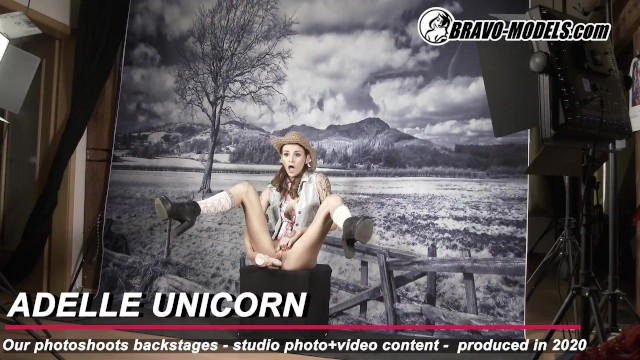 Adelle Unicorn spreads her pussy wide open for the camera