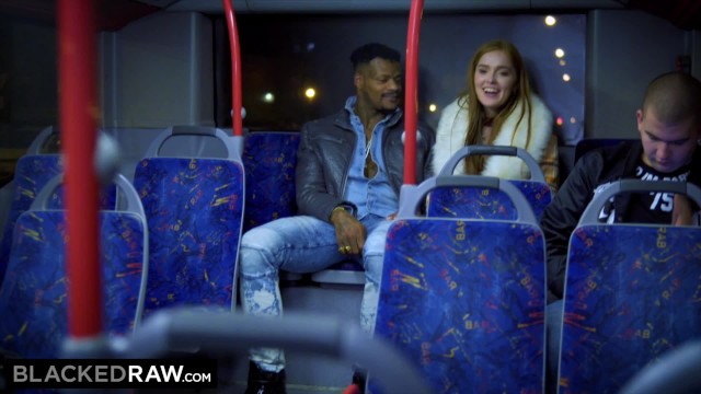 Ella Hughes and Jia Lissa Threeway a Huge Black Tool on the Bus