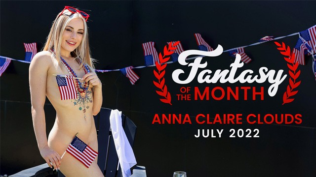 Anna Claire Clouds Porn - Two studs spit-roast and DP the patriotic blonde slut