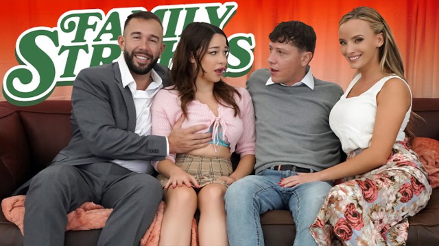 Pristine Edge and Rissa May Swap Stepfamily Dicks in Fourway Porn