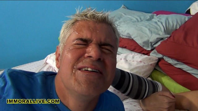 Ashlee Graham squirts on his face then gets slammed and pumped full