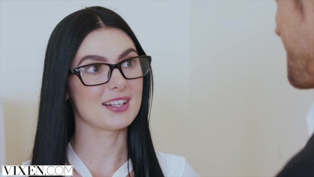 Marley Brinx takes stiff rod in her hairy cunt
