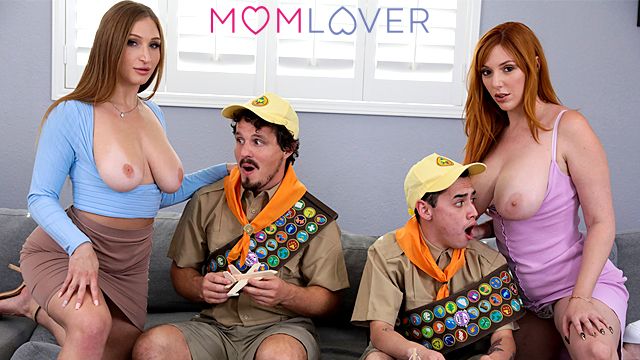 Lauren Phillips and Skylar Snow swap and grind their scout sons