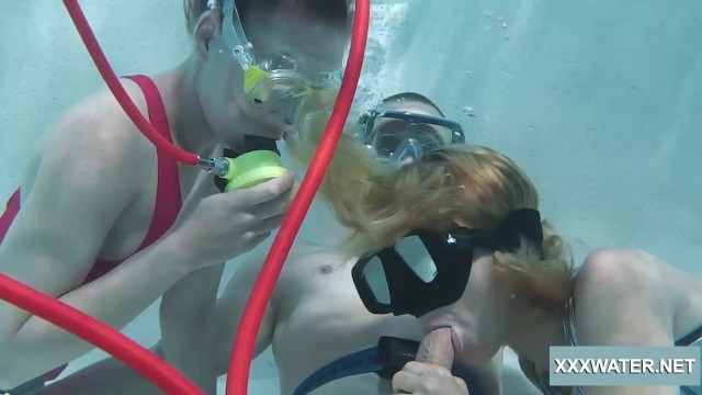 Minnie Manga And Marcie Share A Hard Member Underwater In Scuba Gear